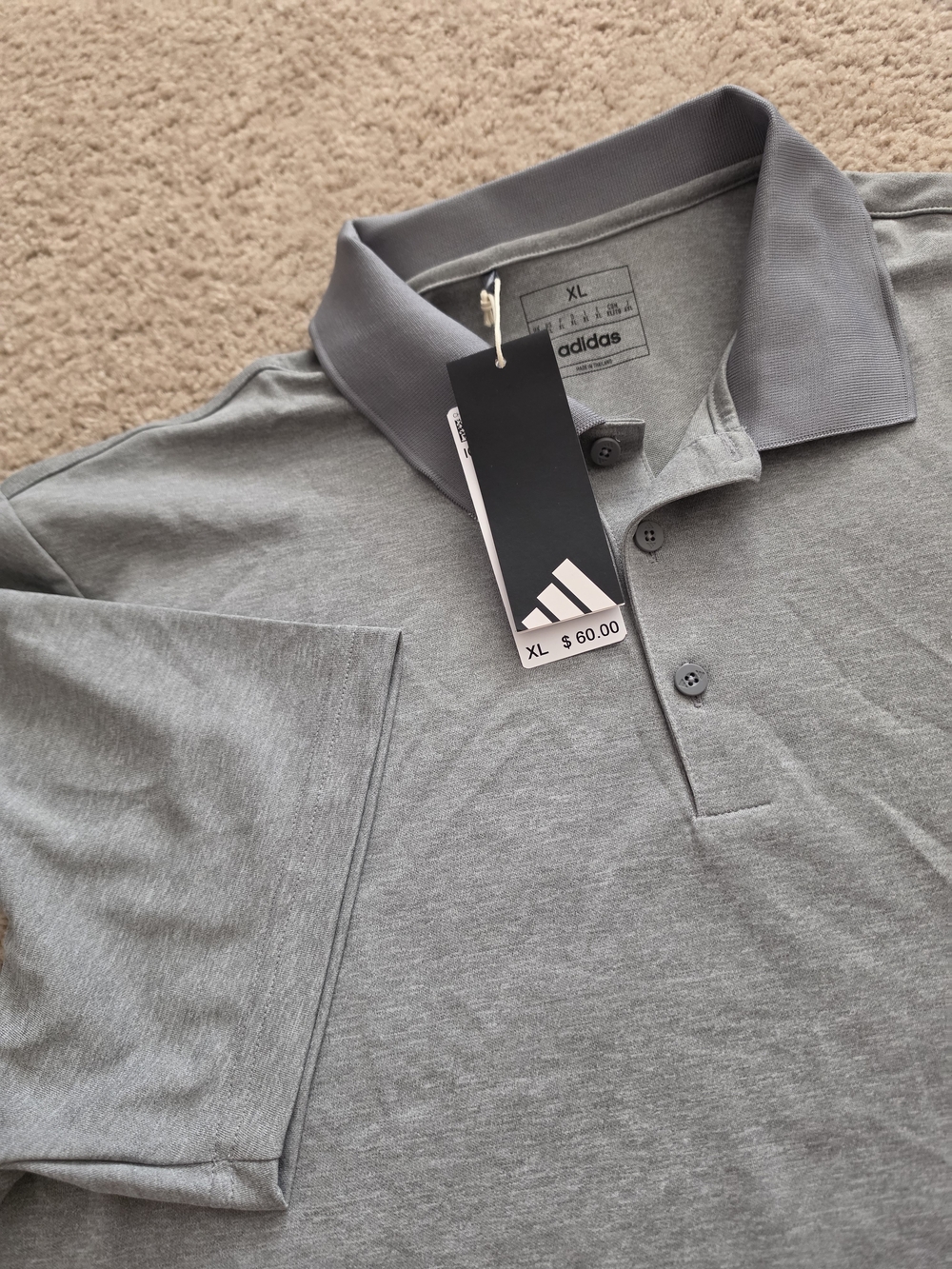 adidas Men’s Grey Polo Shirt - Classic Performance Style
